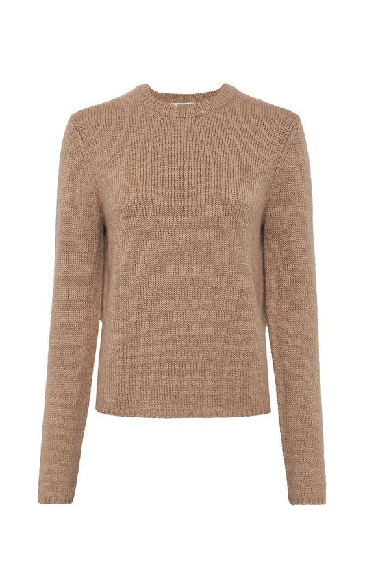 Titus Knit Sweater in Camel Cashmere