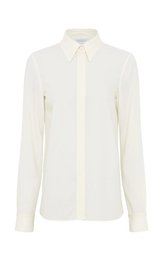 Cruz Shirt in Ivory Cashmere