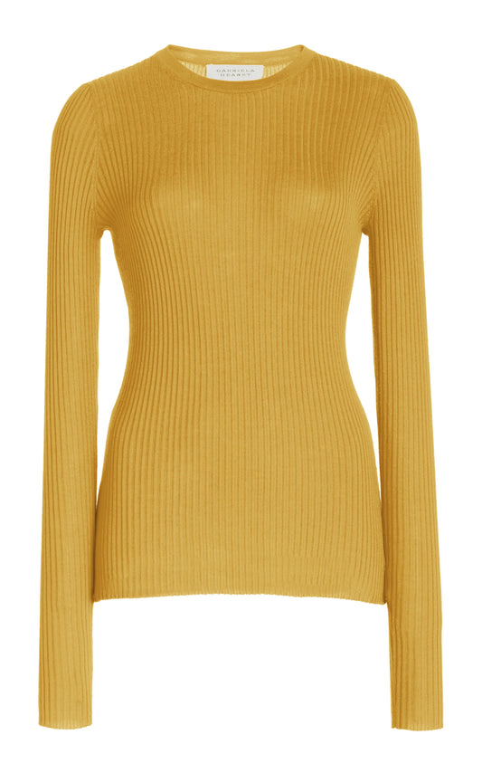 Browning Knit Sweater in Golden Birch Cashmere Silk