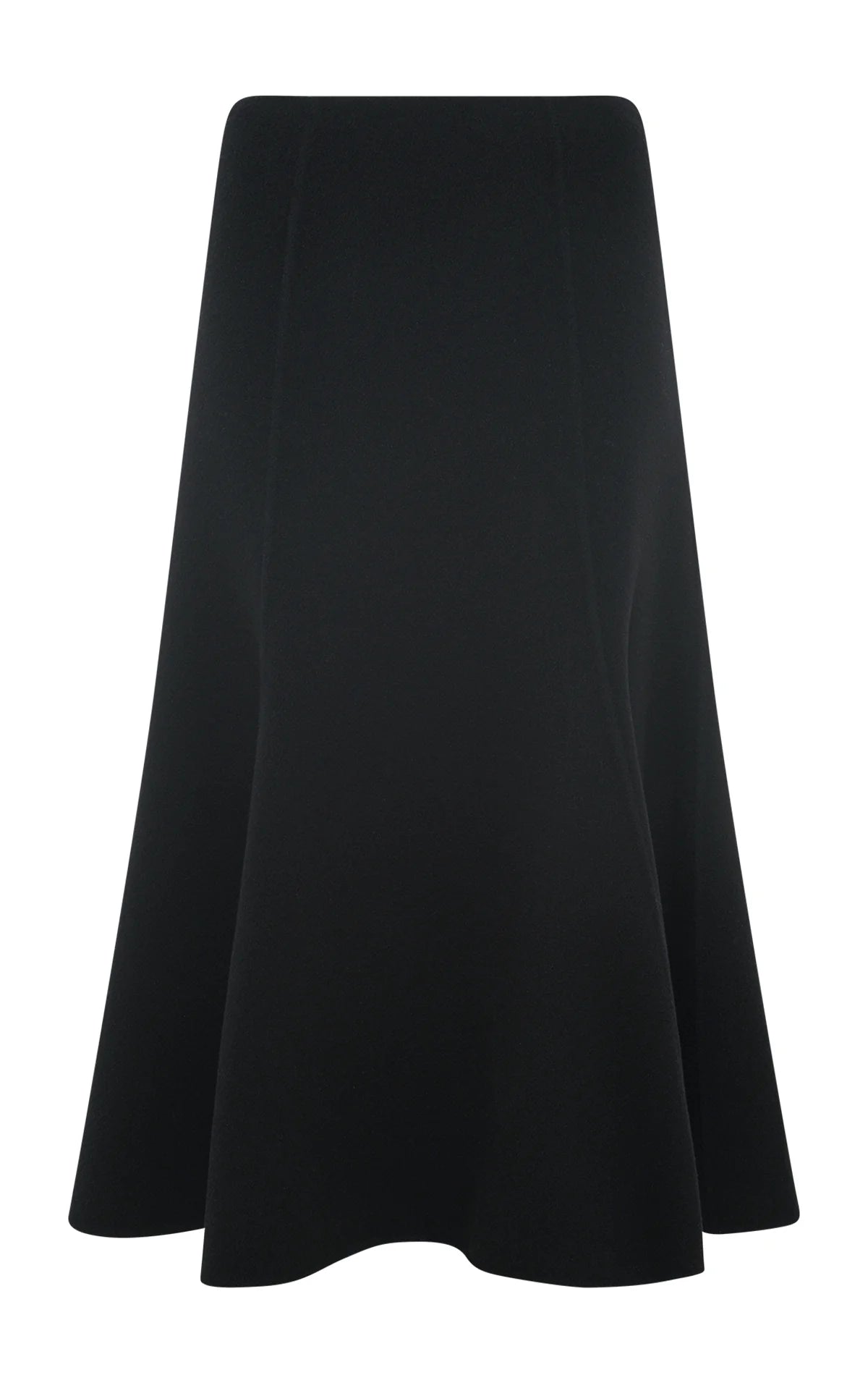 Patterson Midi Skirt in Black Double-face Recycled Cashmere