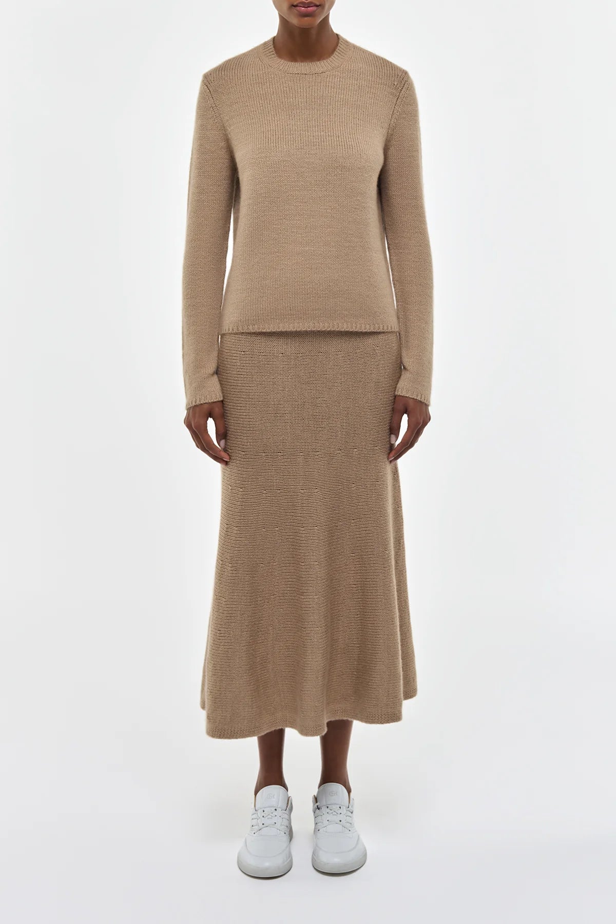 Titus Knit Sweater in Camel Cashmere
