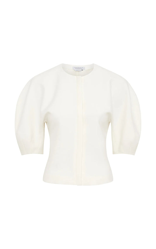 Waverly Top in Ivory Recycled Wool