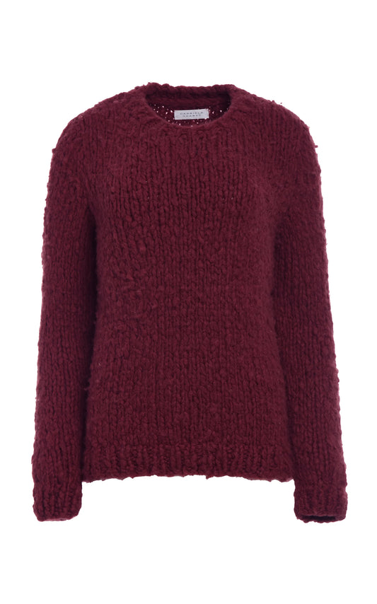 Lawrence Knit Sweater in Bordeaux Welfat Cashmere