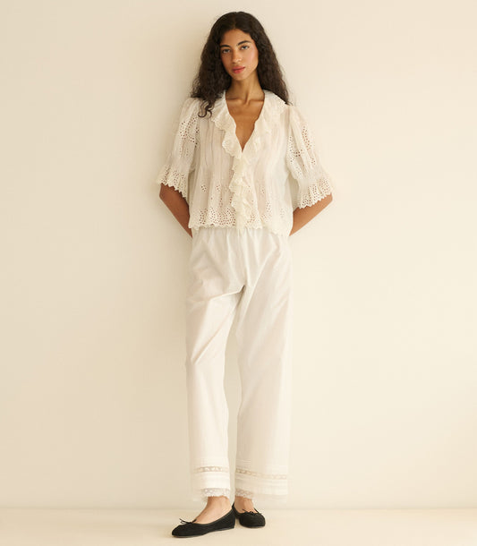 HENRI TOP -- SALT EYELET