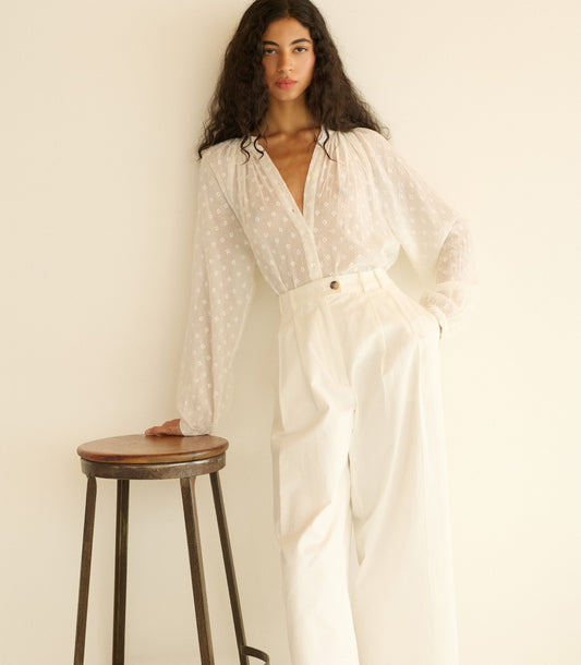 JULIENNE TOP -- SALT MARSEILLE EMBROIDERY