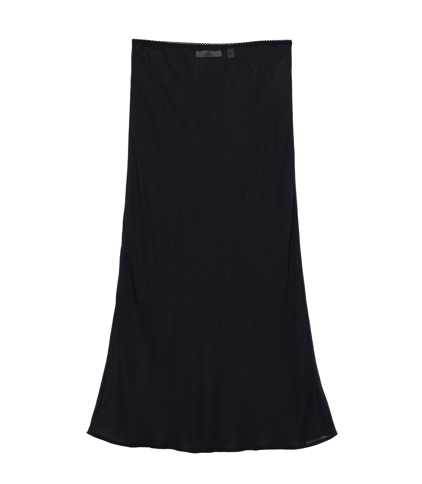LONG SKIRT SLIP -- BLACK
